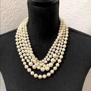 J Crew Womens Layered MULTISTRAND PEARL NECKLACE